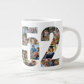 Grande Tasse Photo Collage Numéro 52 - 52e anniversaire (Droite)