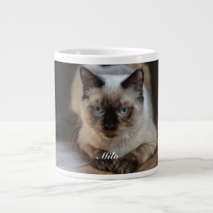 Grande Tasse Photo de chat Ragdoll personnalisé avec nom