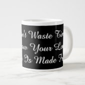 Grande Tasse Photo de chat, Texte, Remplaçable, (Devant droit)