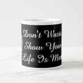 Grande Tasse Photo de chat, Texte, Remplaçable, (Devant)
