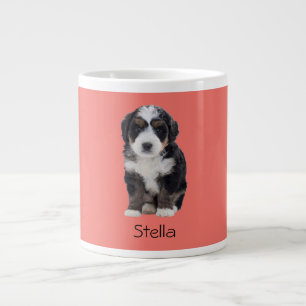 Grande Tasse Photo de chien personnalisée - Coral du coucher du