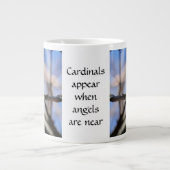 Grande Tasse Photo du cardinal (2) & Citation : Les anges sont (Devant)