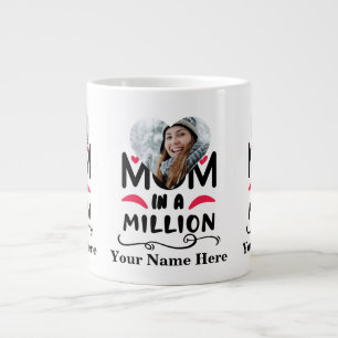 Grande Tasse Photo du coeur personnalisée maman dans un million