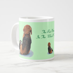 Grande Tasse photo d'un mignon chien chiot beagle en train d'em