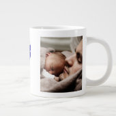 Grande Tasse Photo papa bleu texte (Droite)