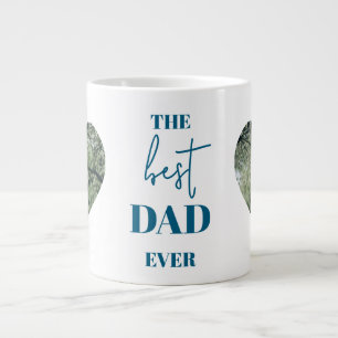 Grande Tasse Photo Papa & Enfant - Cadre Coeur Meilleur Papa Ja