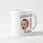 Grande Tasse Photo personnelle du visage Mug, cadeau de la fête (Devant droit)