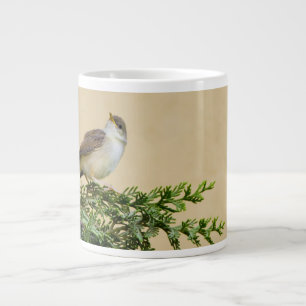 Grande Tasse Photographie charmante d'un oiseau moineau