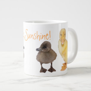 Grande Tasse Photographies adorables de canards jaunes et gris