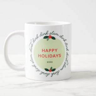 Grande Tasse Pickleball Joyeuses vacances sur mesure Année Wrea