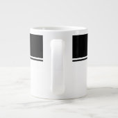 Grande Tasse PICKLEBALL Moderne Fun Noir Blanc Couleur Bloc (Dos)