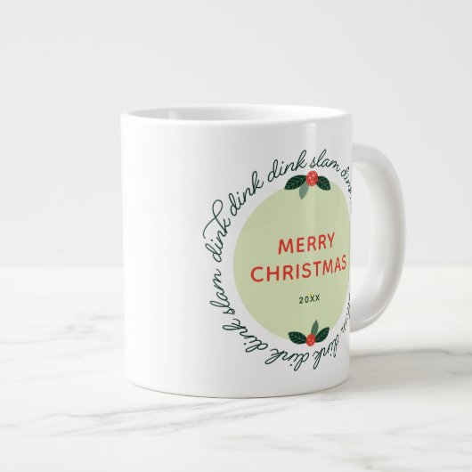 Grande Tasse Pickleball Noël Custom Année Wire (Devant droit)