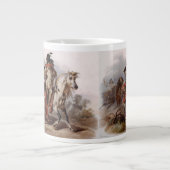 Grande Tasse Pieds-Noirs indiens sur cheval arabe pourchassés (Devant)