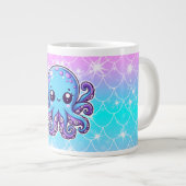 Grande Tasse Pieuvre bleue mignonne (Devant droit)