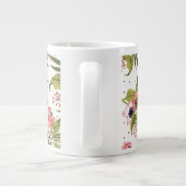 Grande Tasse Pile à la main de pavot floral (Dos)