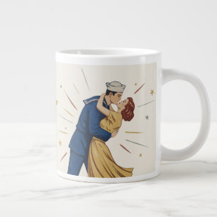Grande Tasse Pin-Up Baiser Marin Vintage