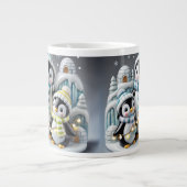 Grande Tasse Pingouin de Noël en boîte de Noël 3D (Devant)