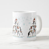 Grande Tasse Pingouin Noël Arbre amusant Dessin de vacances (Devant droit)