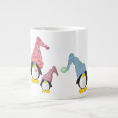 Grande Tasse Pingouins avec Casquettes (Devant)