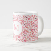 Grande Tasse Pink Beauty & Makeup Seamless Pattern Girly  (Devant droit)
