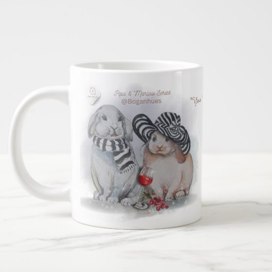 Grande Tasse "Pipa & Marlow" Impression Boganhues (Gauche)