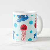 Grande Tasse Pirate Octopus, Pirate Jellfish, Mer, Votre Nom (Devant droit)