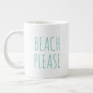 Grande Tasse "PLAGE S'IL VOUS PLAÎT" Simple Farmhouse moderne