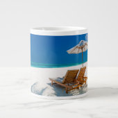 Grande Tasse Plages tropicales | Plage de chaises longues Bora (Devant)