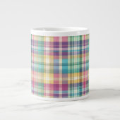 Grande Tasse Plaid au printemps/Pâques/tartan (Devant)