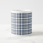 Grande Tasse Plaid blanc bleu 1 (Devant)