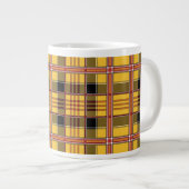 Grande Tasse Plaid Fabric Texture Brown (Devant droit)