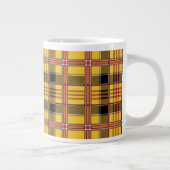 Grande Tasse Plaid Fabric Texture Brown (Droite)