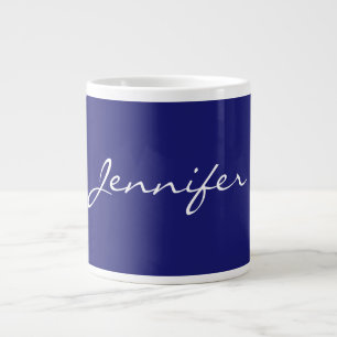 Grande Tasse Plaine Bleue Moderne Unique