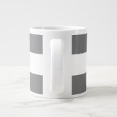 Grande Tasse Plaisir Classé Sport Moderne Gris Blanc Large Tail (Dos)