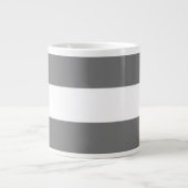 Grande Tasse Plaisir Classé Sport Moderne Gris Blanc Large Tail (Devant)
