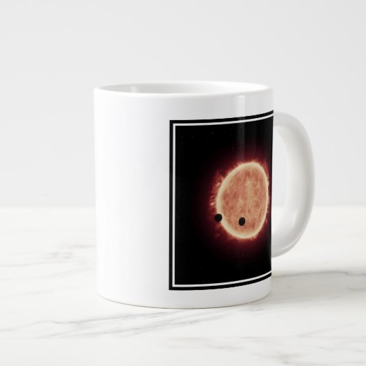Grande Tasse Planètes Transitant Red Nwarf Star Dans Trappist-1 (Devant droit)