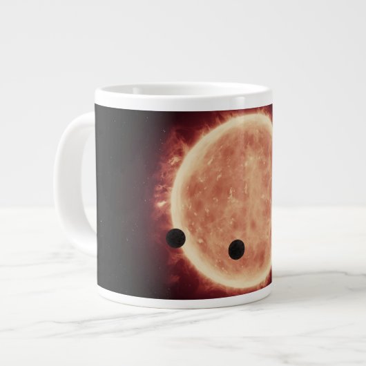 Grande Tasse Planètes Transitant Red Nwarf Star Dans Trappist-1 (Devant gauche)