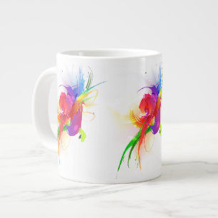 Grande Tasse Plaques de peinture Abstraites Rainbow Lorikeet