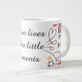 Grande Tasse Playful Love Doodle Illustration (Devant droit)