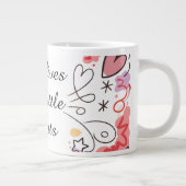 Grande Tasse Playful Love Doodle Illustration (Droite)