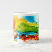 Grande Tasse Plume primaire - aquarelles (Devant)