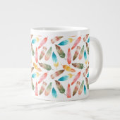 Grande Tasse Plumes de couleur (Devant droit)