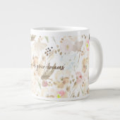 Grande Tasse Plutôt Neutre Crème Rose Floral (Devant droit)