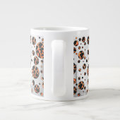 Grande Tasse Poche noire et orange Polka Imprimer (Dos)