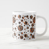 Grande Tasse Poche noire et orange Polka Imprimer (Droite)