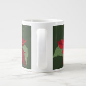 Grande Tasse Poinsettia Flower- Christmas- Ceramic Ornament (Dos)