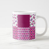 Grande Tasse Point de polka de fleurs rétro (Droite)