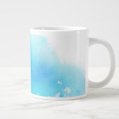 Grande Tasse Pointe bleue, aquarelle main abstraite peinte (Droite)