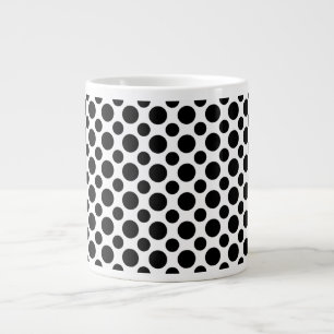 Grande Tasse Points noirs et blancs grands et petits