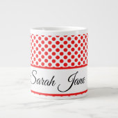 Grande Tasse Pois classique monogramme typographie (Devant)